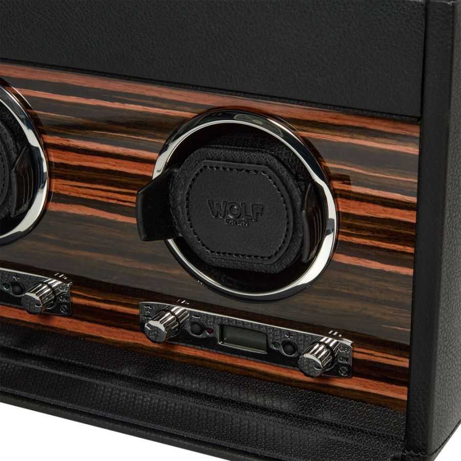 WOLF Roadster Triple Watch Winder with Storage