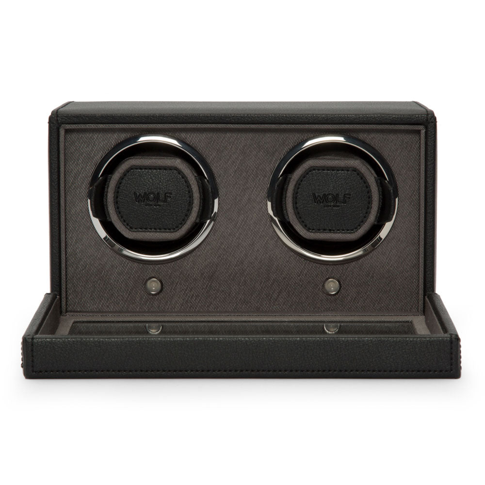 WOLF 1834 Cub Double Watch Winder with Cover - Black - view 4
