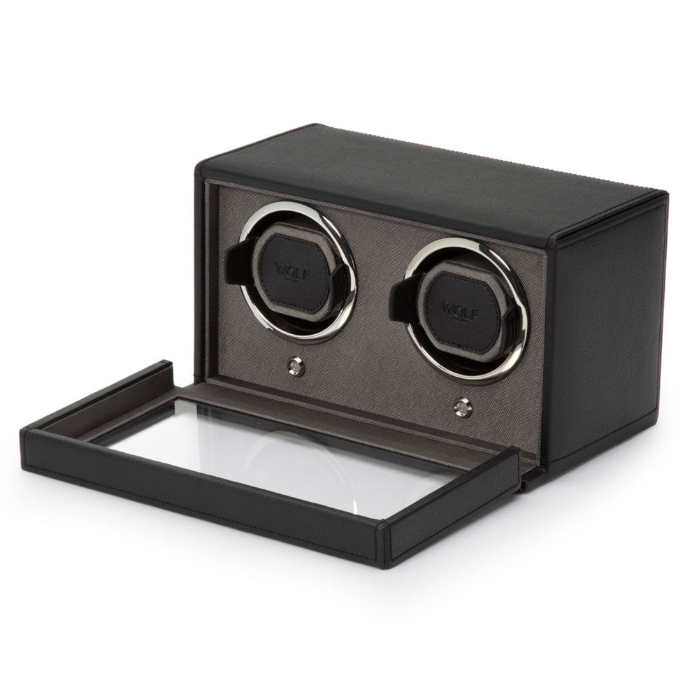 WOLF 1834 Cub Double Watch Winder with Cover - Black - view 5