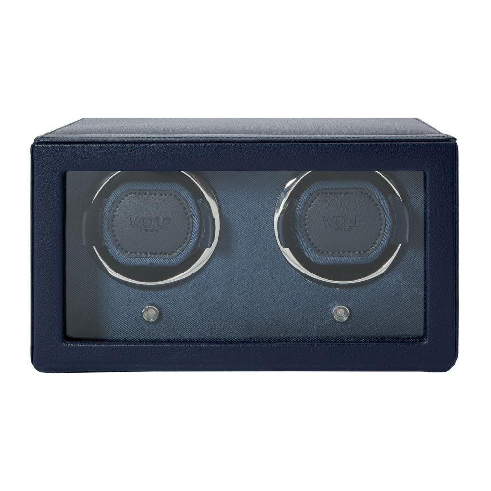 WOLF 1834 Cub Double Watch Winder with Cover - Navy - view 2