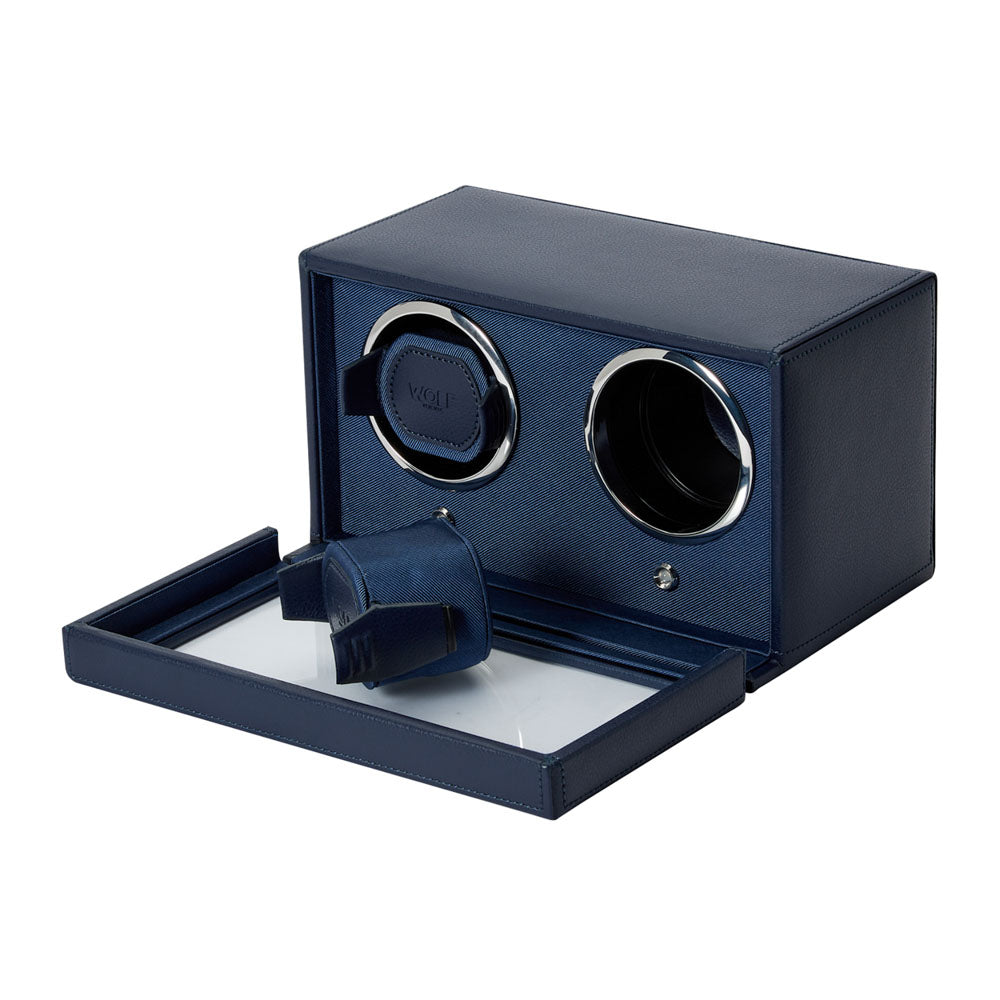 WOLF 1834 Cub Double Watch Winder with Cover - Navy - view 4