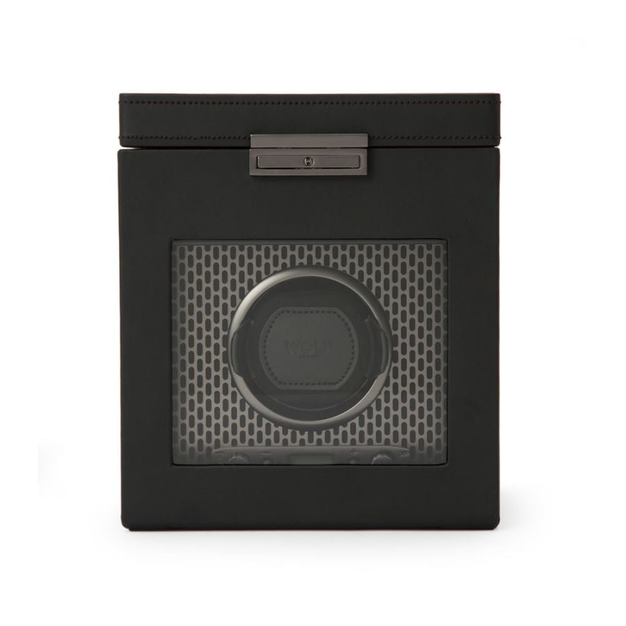 WOLF Axis Single Watch Winder With Storage