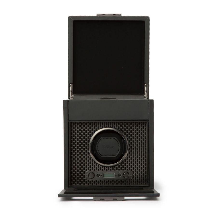 WOLF Axis Single Watch Winder With Storage