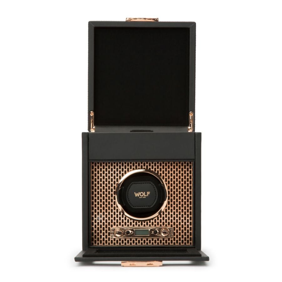 WOLF Axis Single Watch Winder With Storage