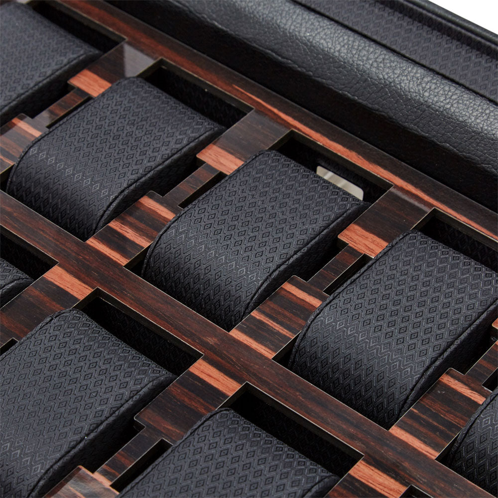 WOLF 1834 Roadster 10 Piece Watch Box with Drawer - Black - view 5