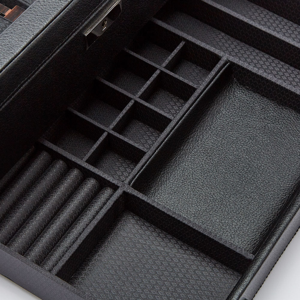 WOLF 1834 Roadster 10 Piece Watch Box with Drawer - Black - view 6