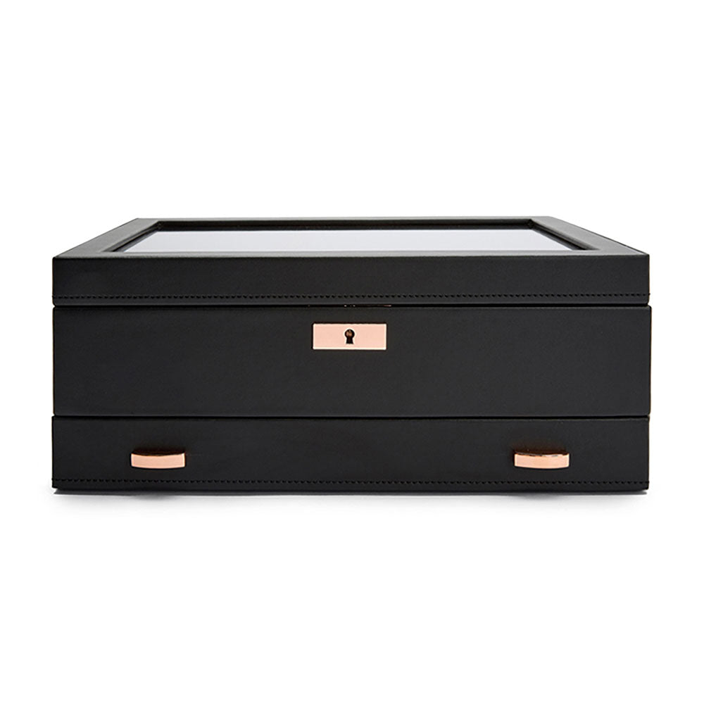 WOLF 1834 Axis 10 Piece Watch Box with Drawer - Copper
