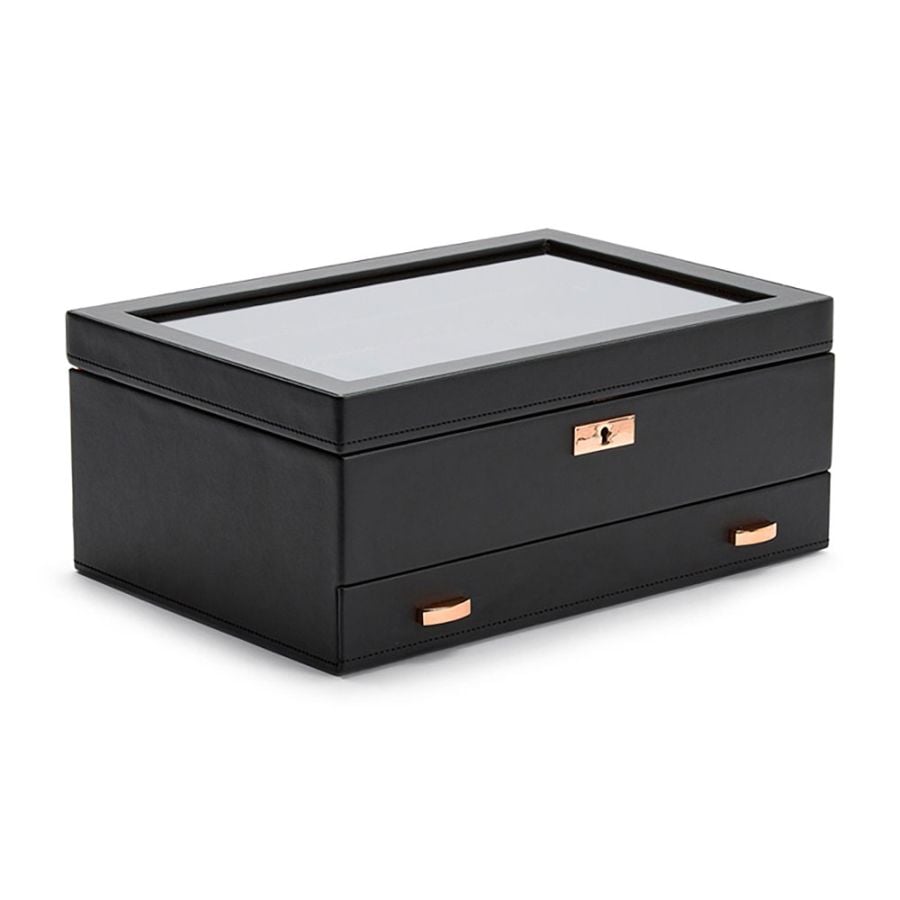 WOLF Axis 10 Piece Watch Box with Drawer