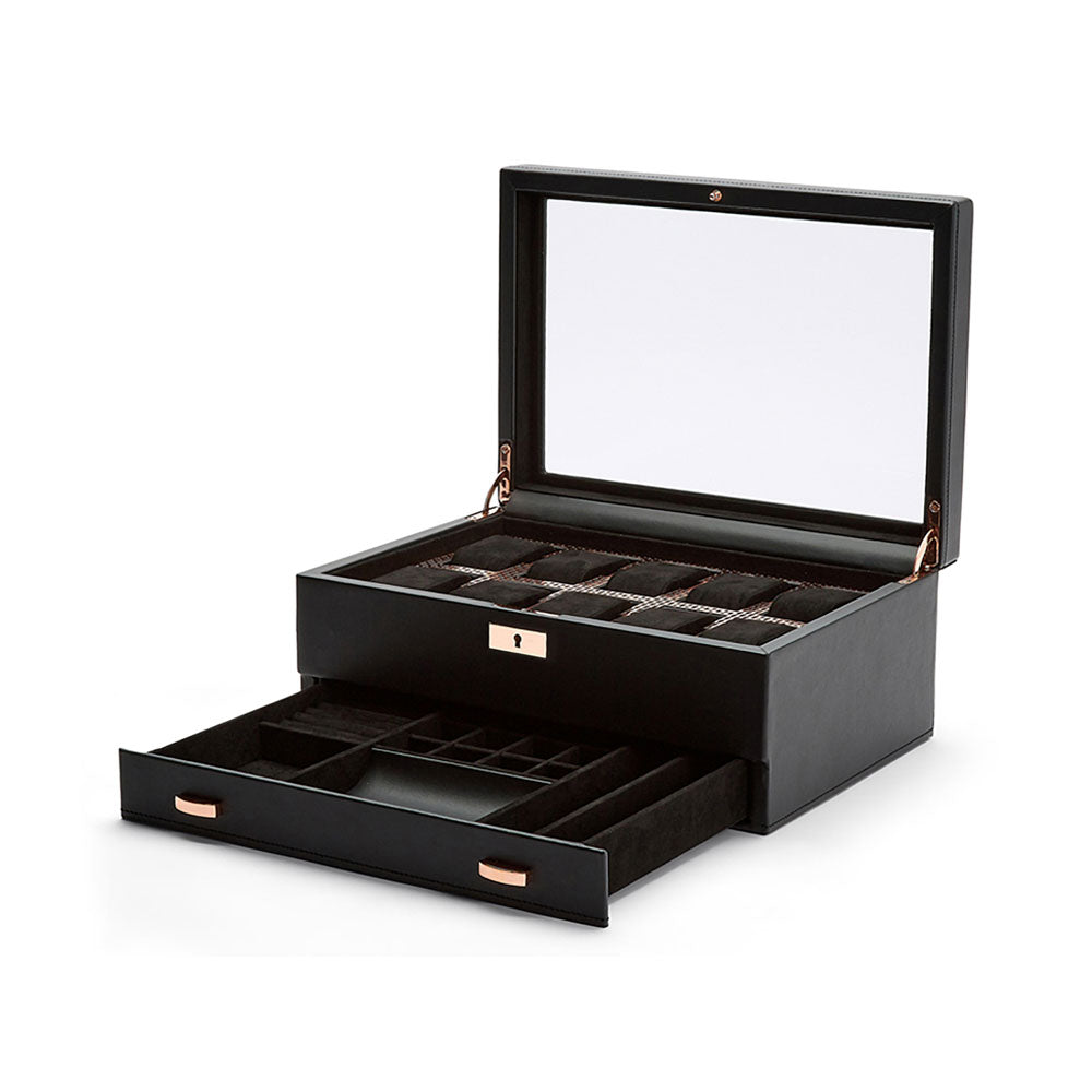 WOLF 1834 Axis 10 Piece Watch Box with Drawer - Copper - view 4