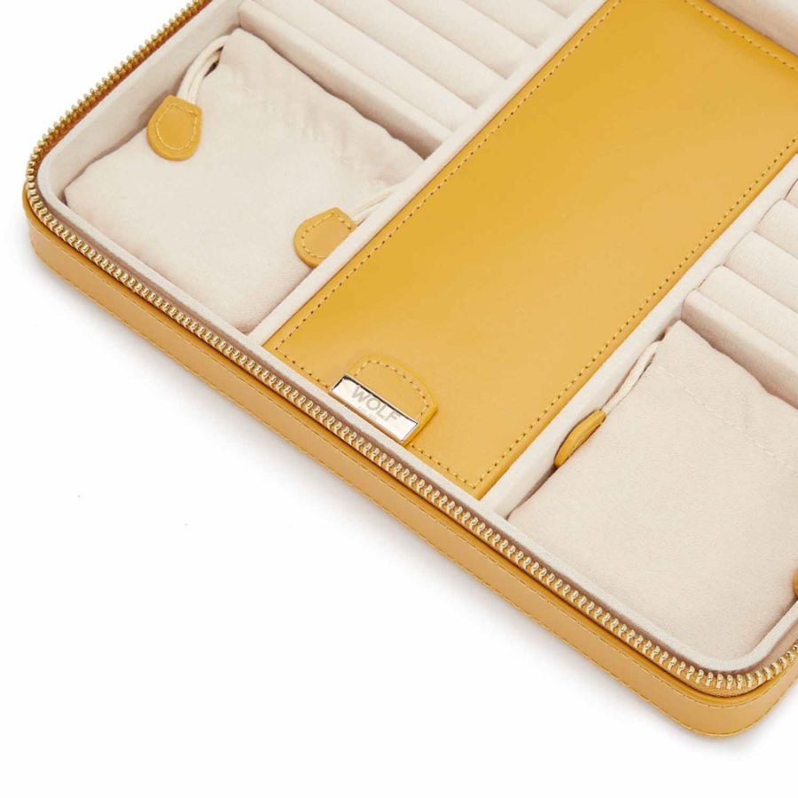 WOLF Maria Large Zip Case - Mustard