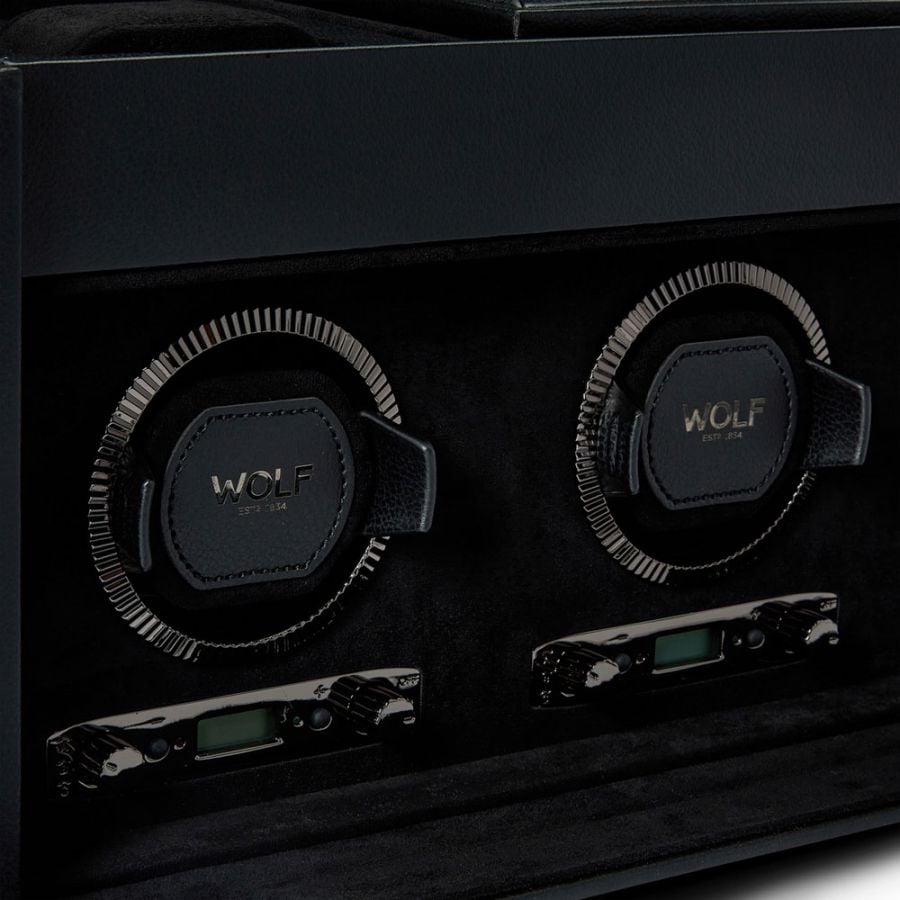 WOLF British Racing Triple Watch Winder with Storage