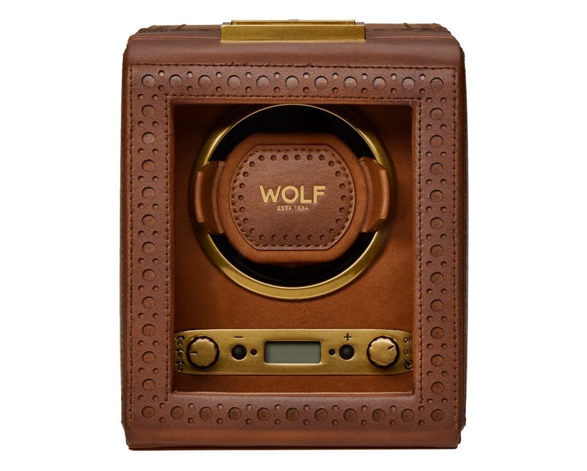 WOLF 1834 Brogue Single Winder - Burnished Brown - view 6