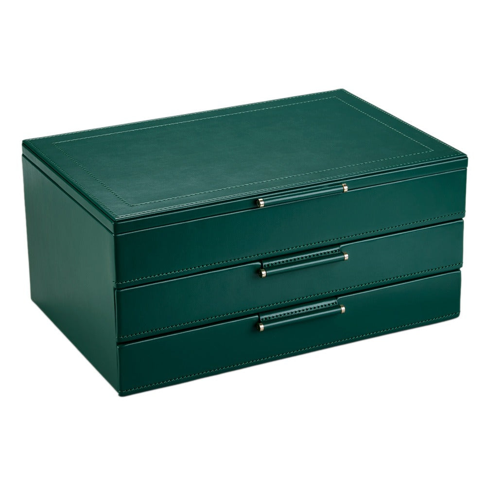 WOLF 1834 WOLF x Fiona Howard Sophia Jewelry Box with Drawers - Forest Green Fruit Botanical