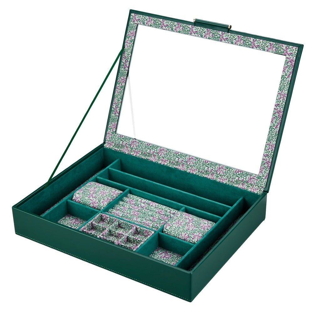 WOLF 1834 WOLF x Fiona Howard Sophia Jewelry Box with Window - Forest Green Fruit Botanical - view 2