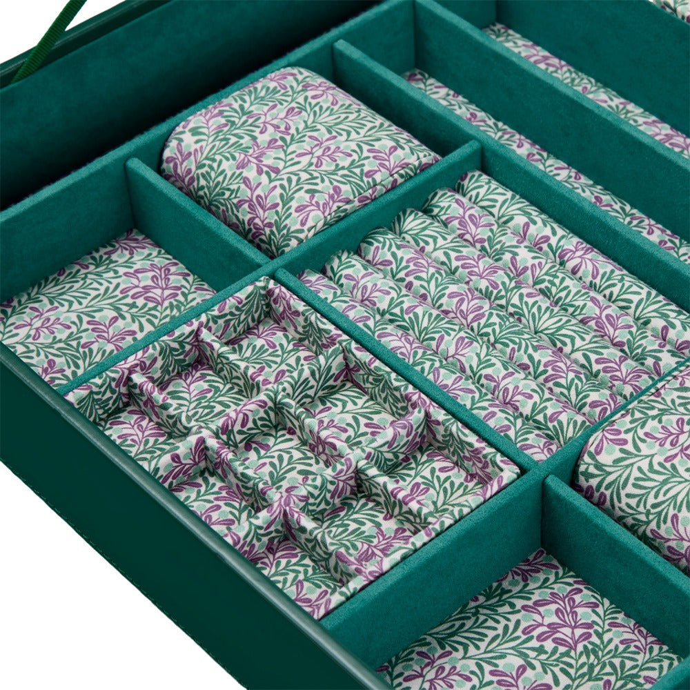 WOLF 1834 WOLF x Fiona Howard Sophia Jewelry Box with Window - Forest Green Fruit Botanical - view 3