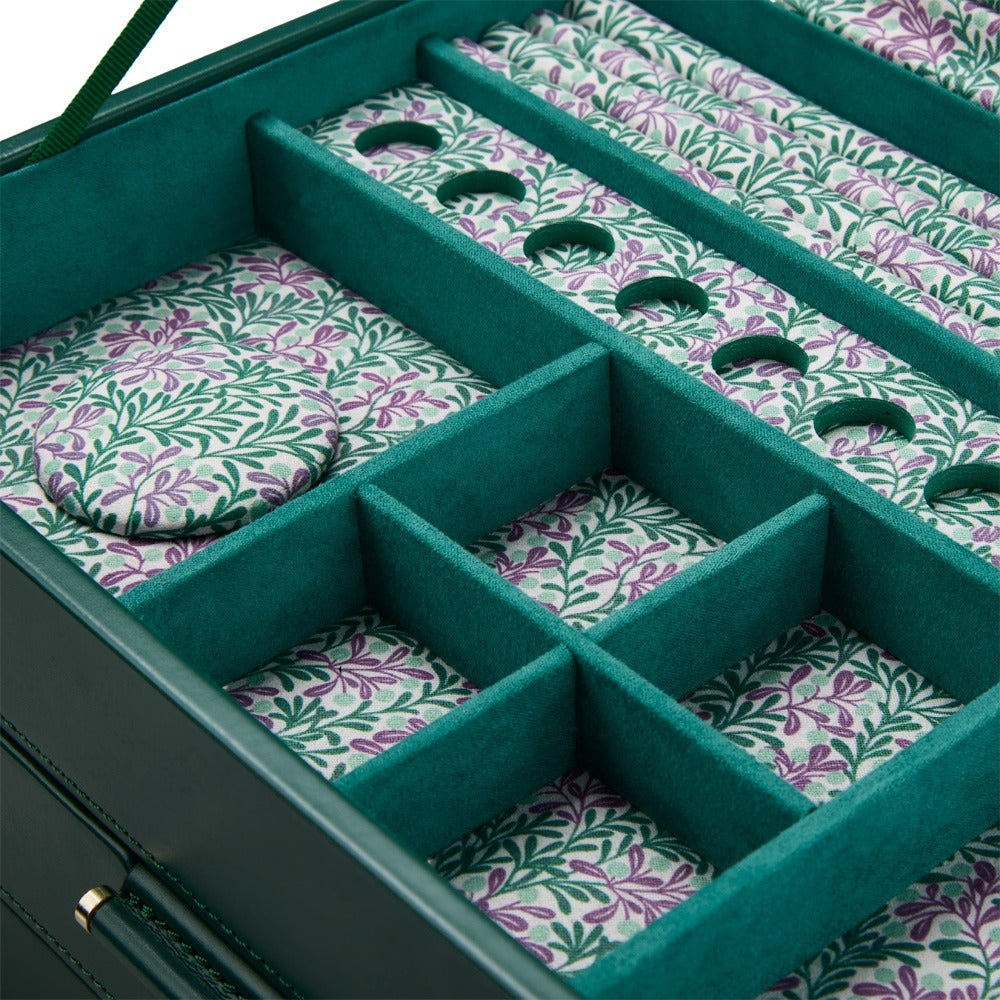 WOLF 1834 WOLF x Fiona Howard Sophia Jewelry Box with Drawers - Forest Green Fruit Botanical - view 4