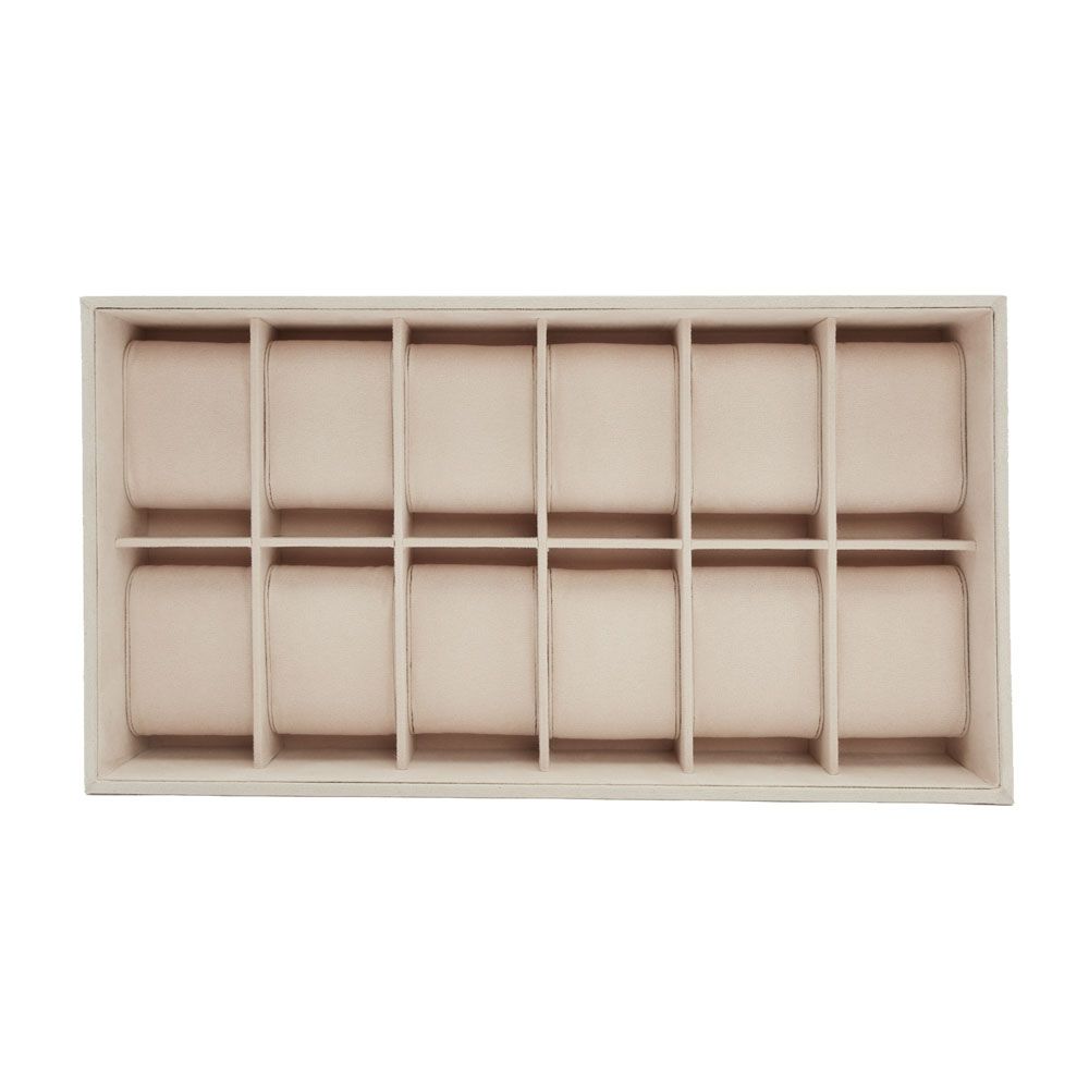 WOLF Vault 12-Watch Tray Insert — Beige — interior view