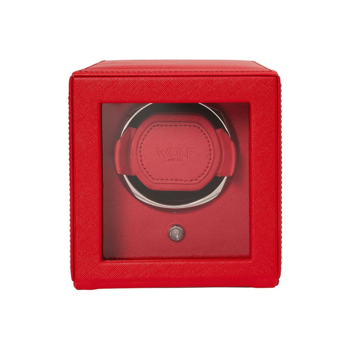Clearance — WOLF Cub Single Watch Winder with Cover — Tutti Frutti Red